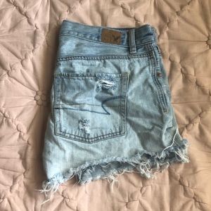 American Eagle light blue jean shorts